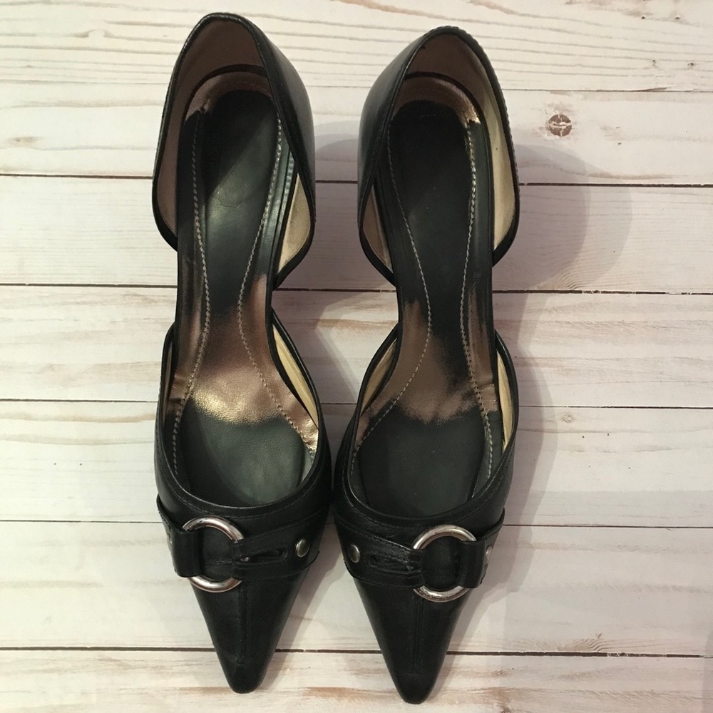 Black Coach Allison Heels with Buckle